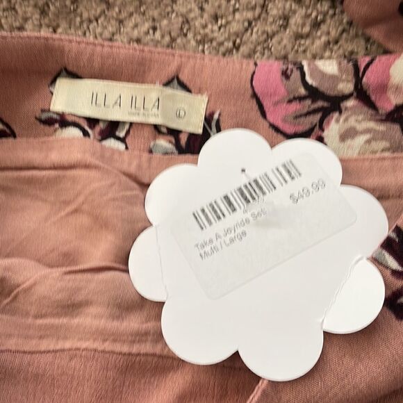 ILLA ILLA pink floral skirt set | size L | NWT - Picture 4 of 6